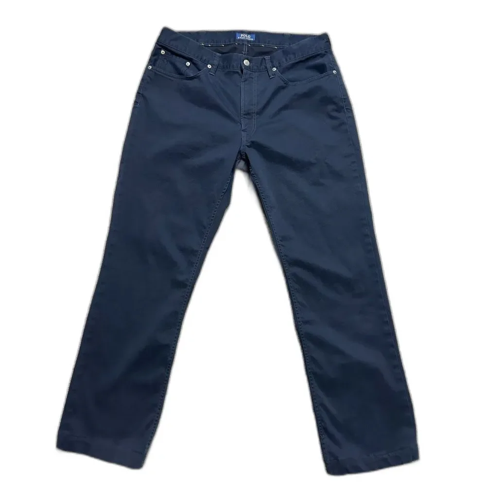 Polo Ralph Lauren Navy Blue Flat Front Chinos size 38
